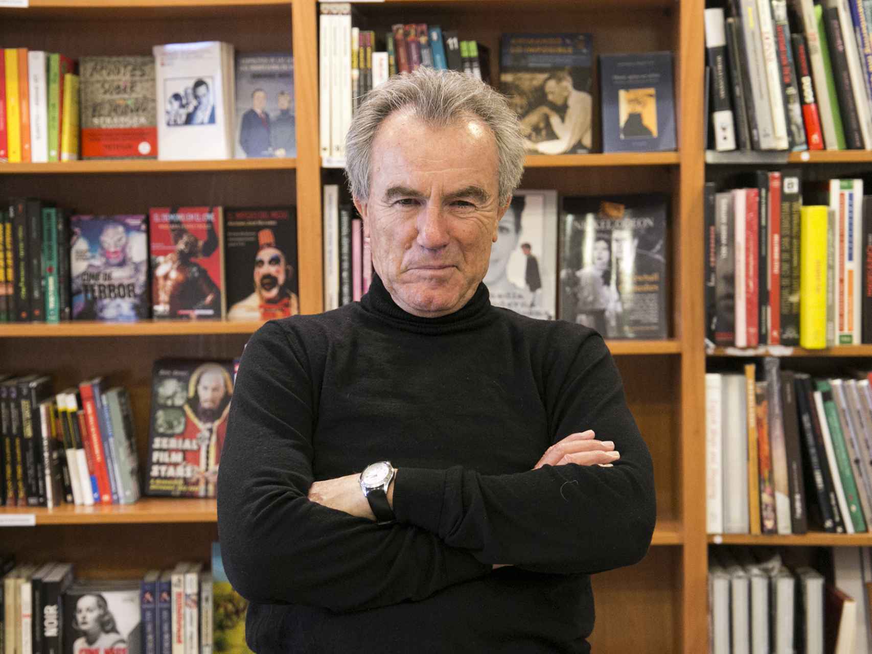 Javier Pérez Royo en la librería Ocho y medio de Madrid.