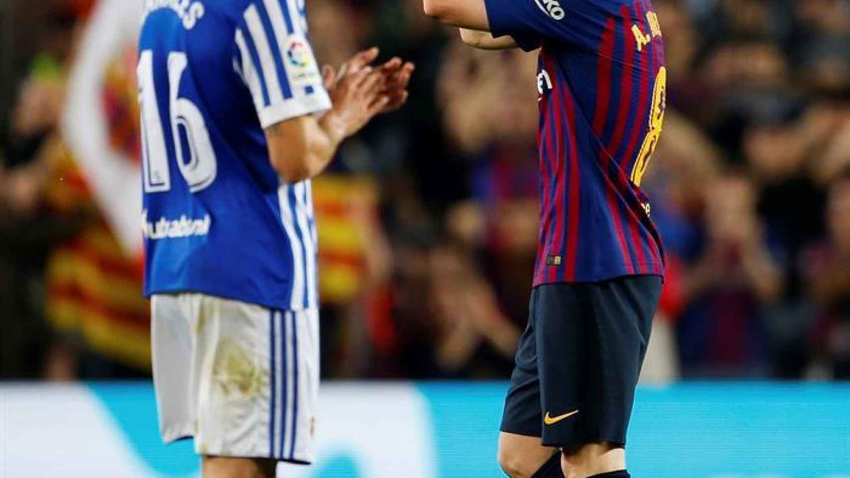 Andrés Iniesta se despide del Camp Nou.
