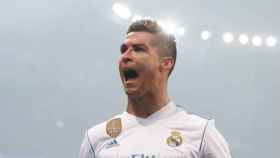Cristiano Ronaldo celebra su gol en el Parque de los Príncipes