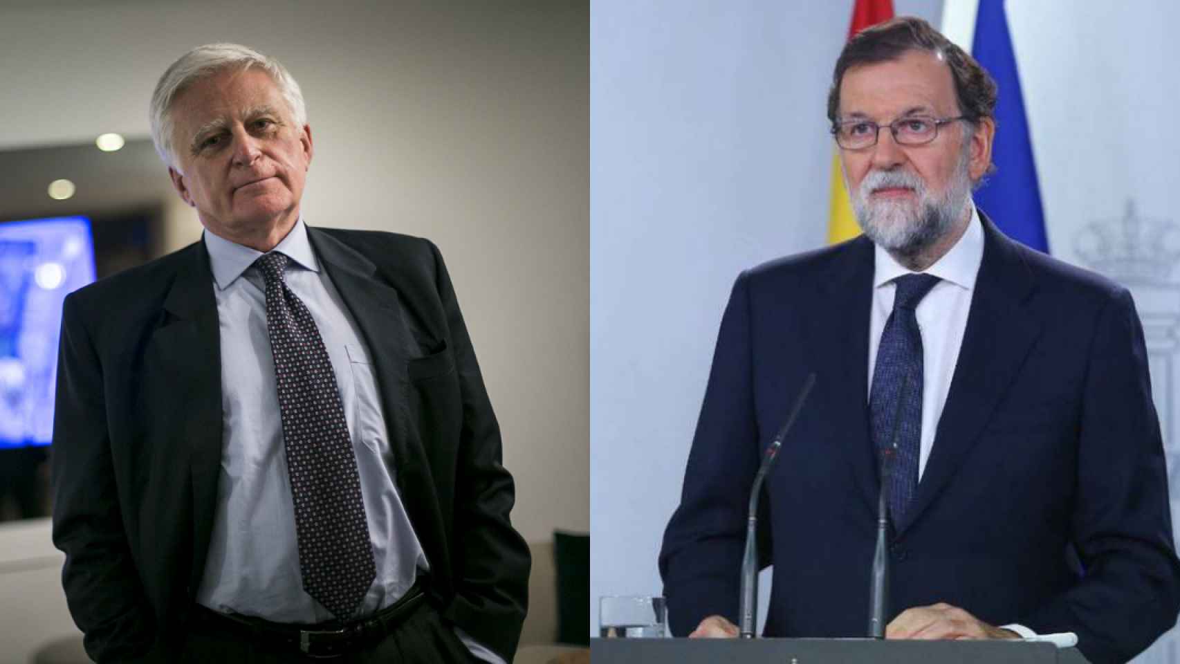 Paolo Vasile, consejero delegado de Mediaset y Mariano Rajoy, presidente de Gobierno.