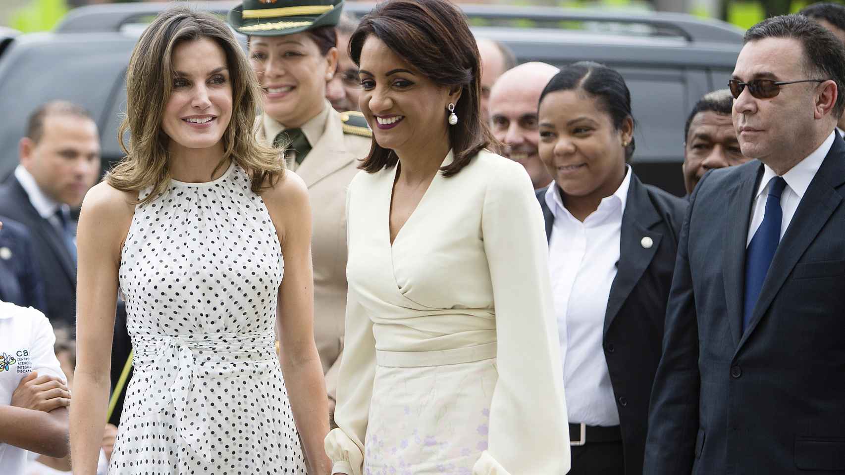 La reina Letizia y la primera dama de República Dominicana, Cándida Montilla.