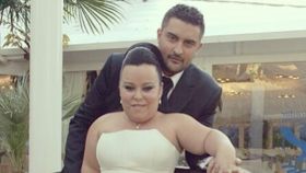 Borja y Almudena en el día de su boda. Redes Sociales.