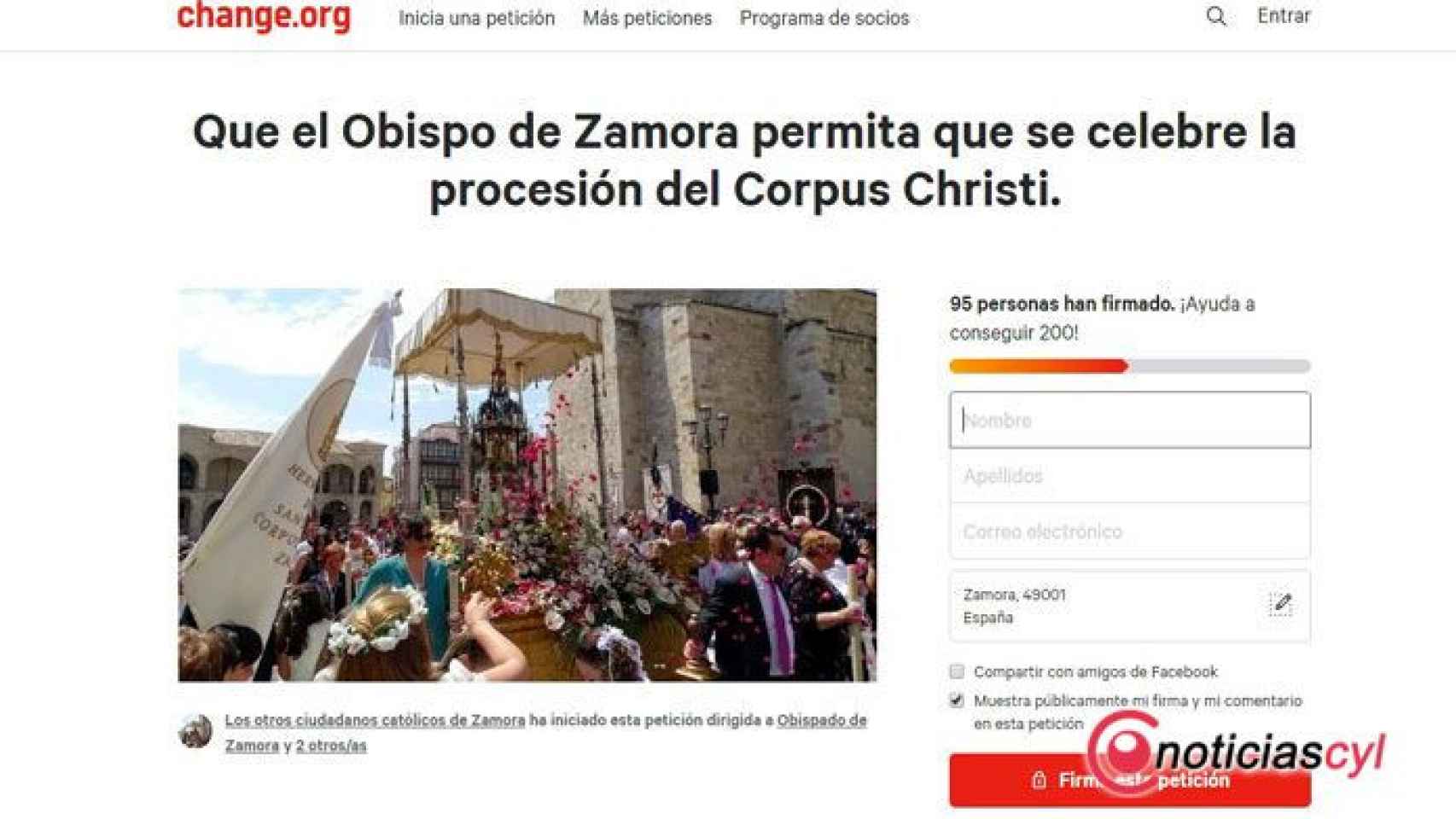 Zamora corpus peticion