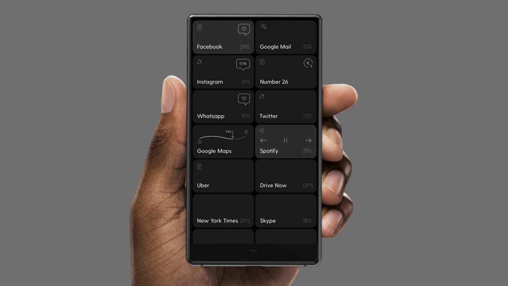 Blloc, el móvil Android minimalista con interfaz en blanco y negro