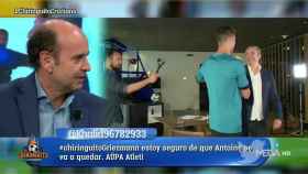 Juanma Rodríguez analiza la entrevista de Pedrerol a Cristiano Ronaldo. Foto: Twitter (@elchiringuitotv)