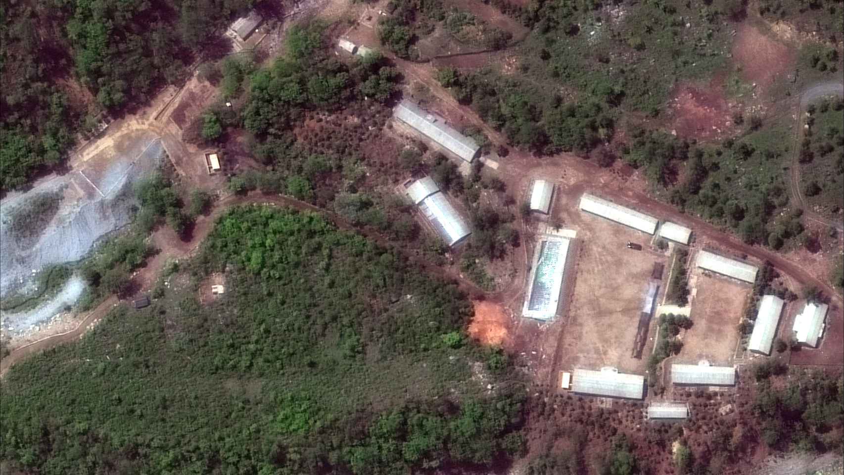 Vista satélite de otro complejo nuclear situado en Punggye-ri.