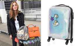 Chiara Ferragni y la maleta que ha creado junto a Mandarina Duck.