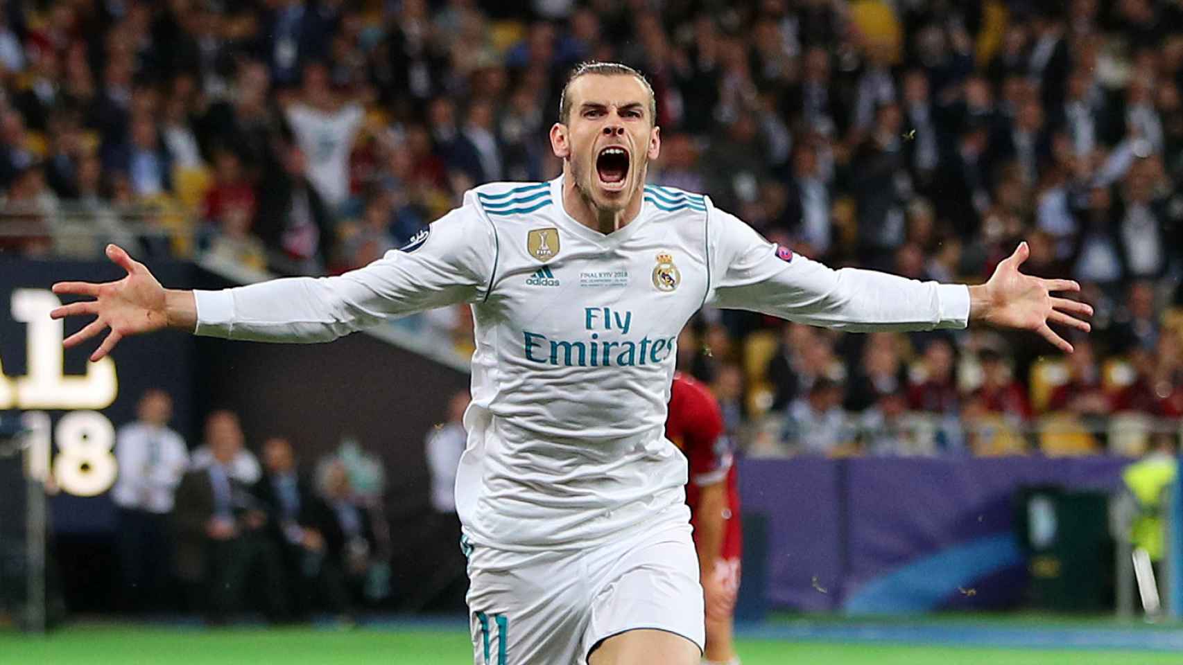 Gareth Bale celebra su segundo gol.