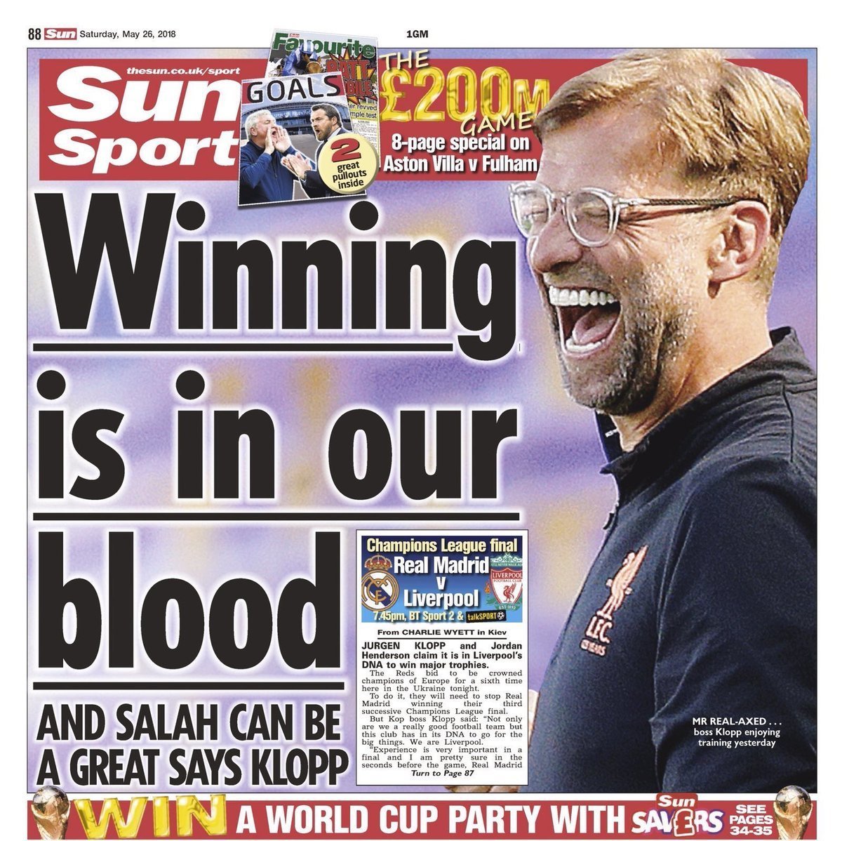 La prensa inglesa se vuelca con su apoyo al Liverpool