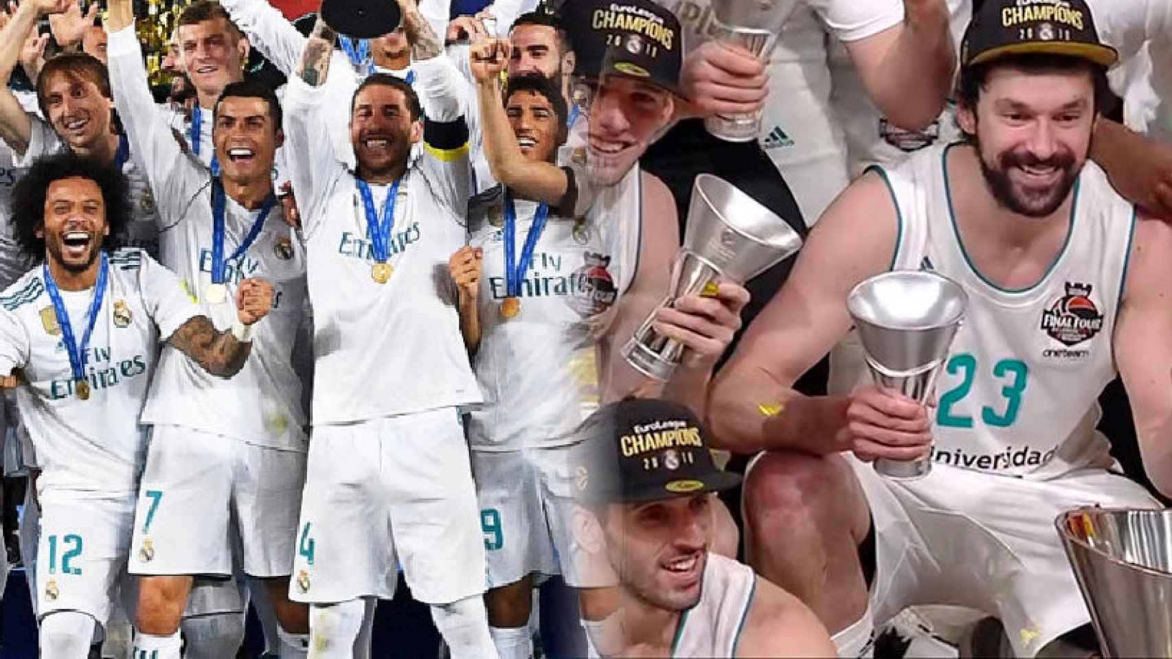 El Real Madrid campeón de la Champions y la Euroliga