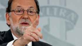 Mariano Rajoy, durante su última comparecencia ante los medios.