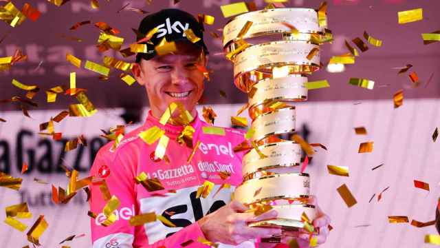 Chris Froome celebra su primer Giro.