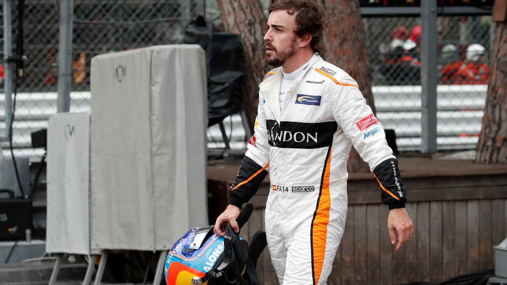 Fernando Alonso, tras abandonar en Mónaco.