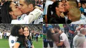 Los jugadores del Real Madrid y sus parejas en la celebración de La Decimotercera