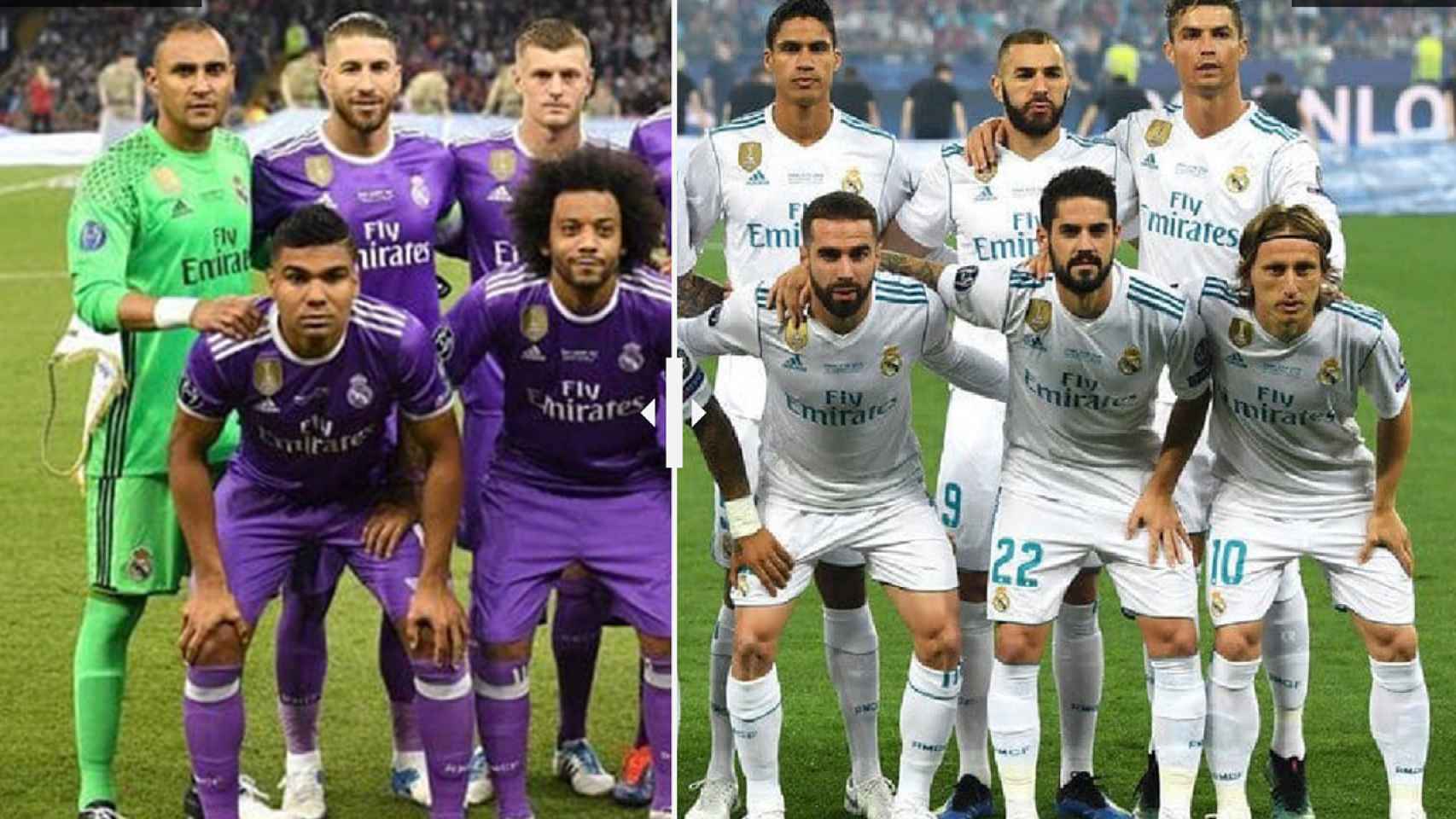 Comparativa entre el Real Madrid de Cardiff y el de Kiev