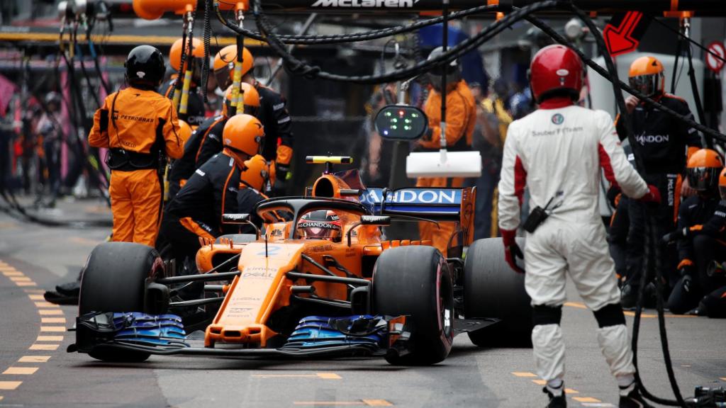 Vandoorne, en el momento de su parada en Mónaco.