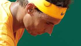 Rafa Nadal sudando la gota gorda en el Masters Series de Monte Carlo.