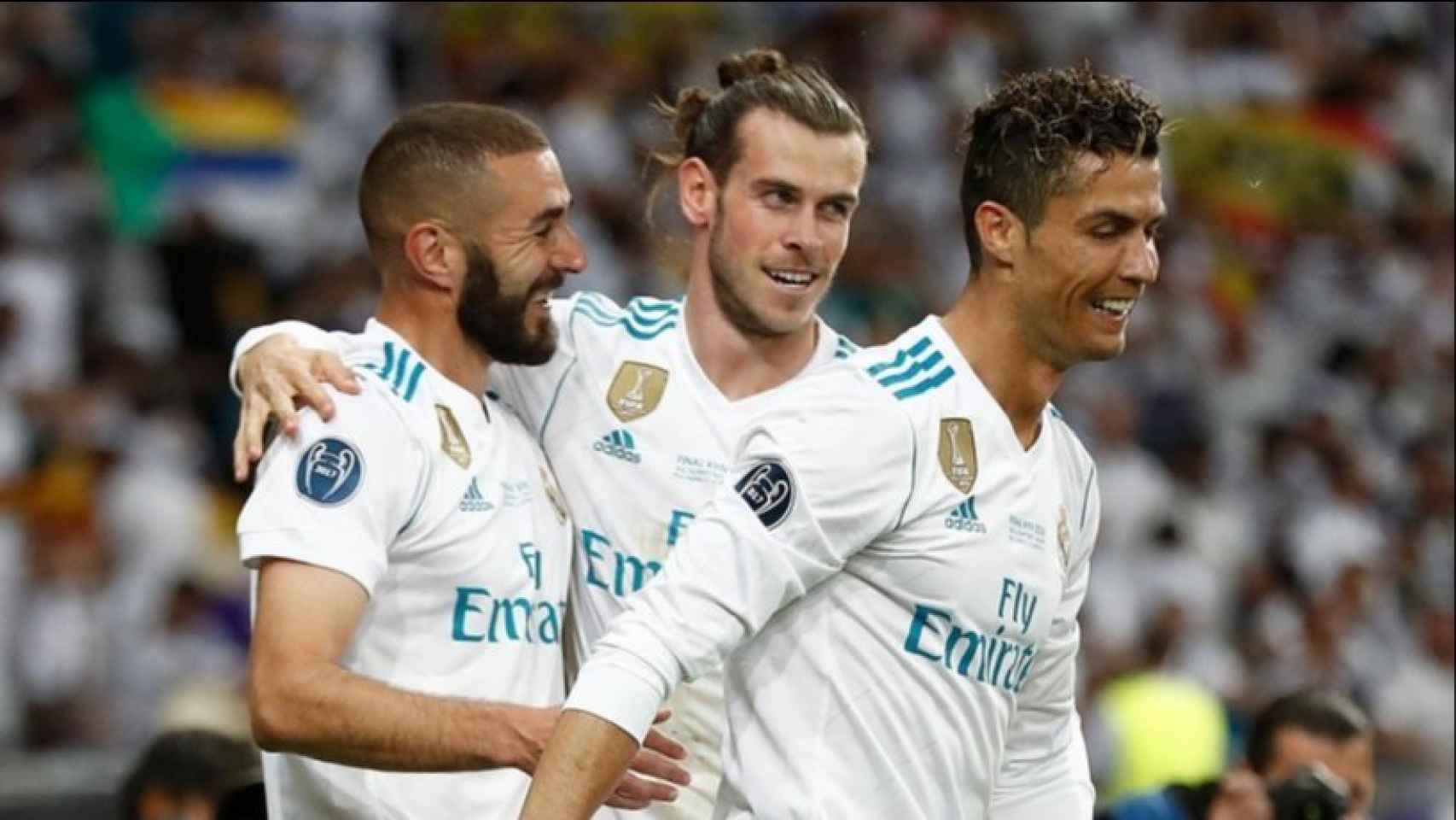 La BBC celebra el gol de Bale