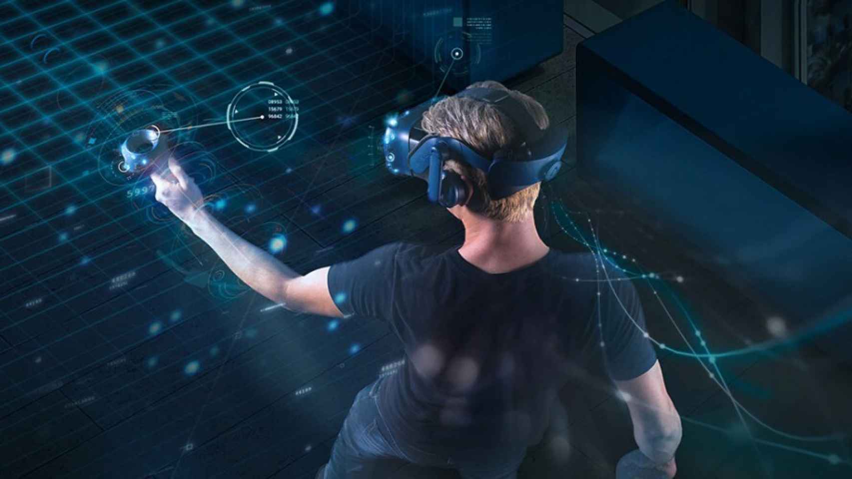 HTC Vive Pro running augmented reality environments.