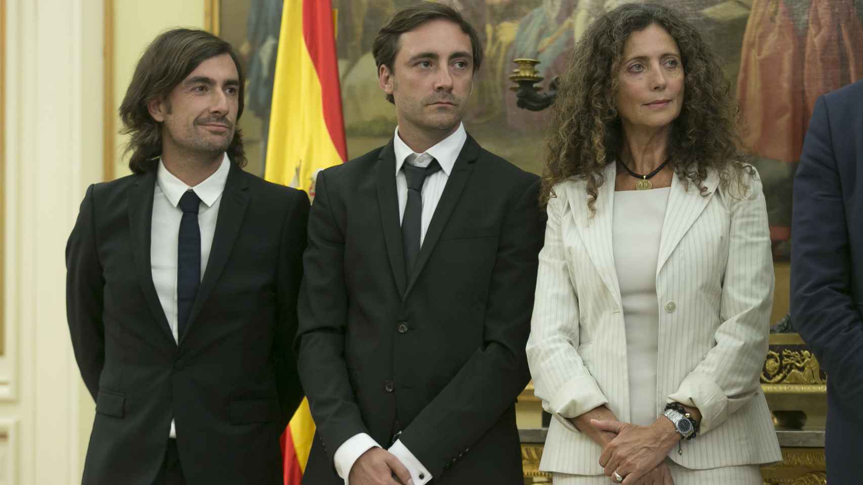Belinda Alonso junto a Pablo y Gelete Nieto.