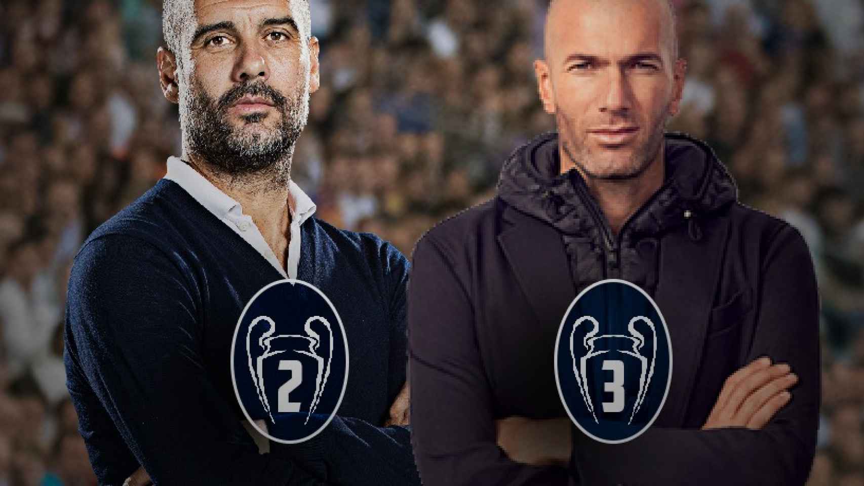 Pep Guardiola y Zinedine Zidane