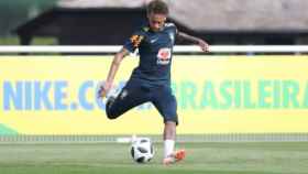 Neymar entrena con la selección brasileña. Foto: cbf.com.br