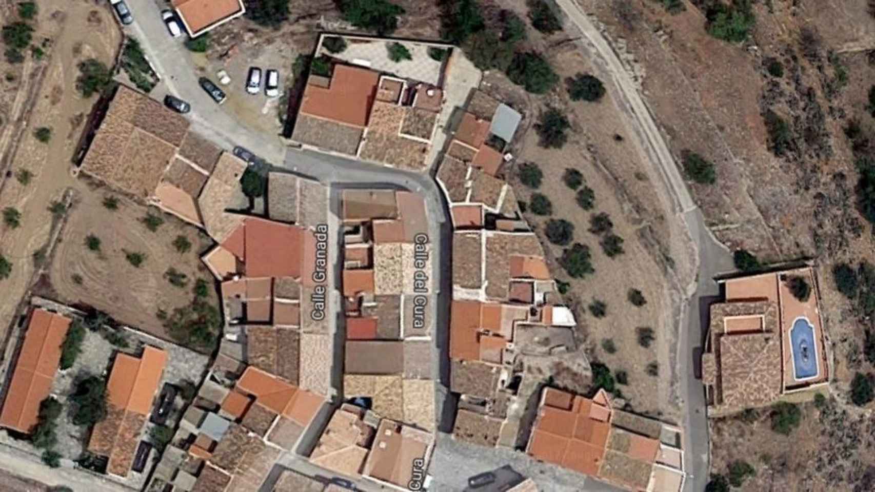 Vista aérea de la casa de Zidane en El Chive.