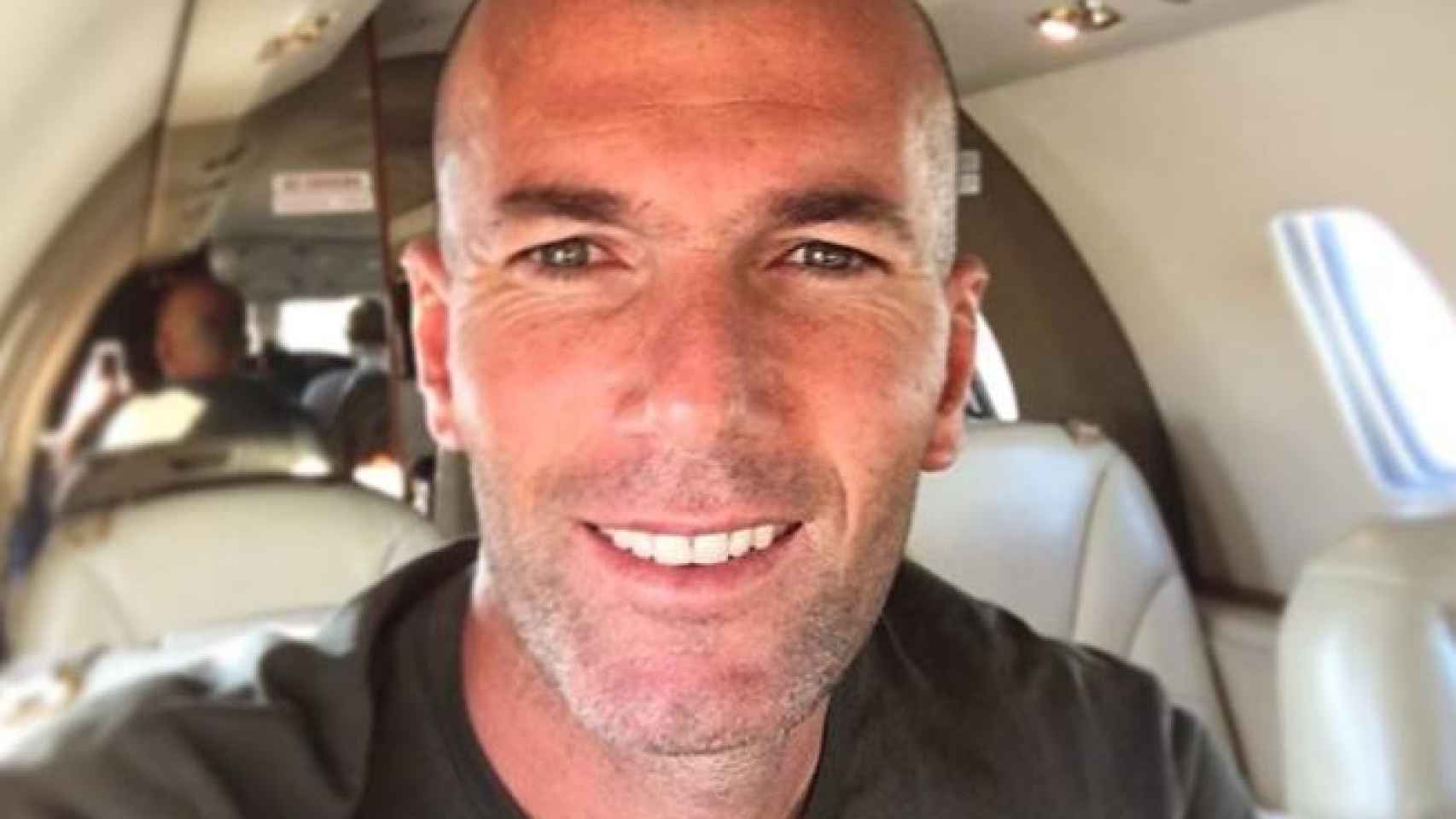 Zidane, en el jet privado.