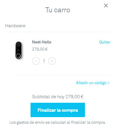 comprar nest hello en españa