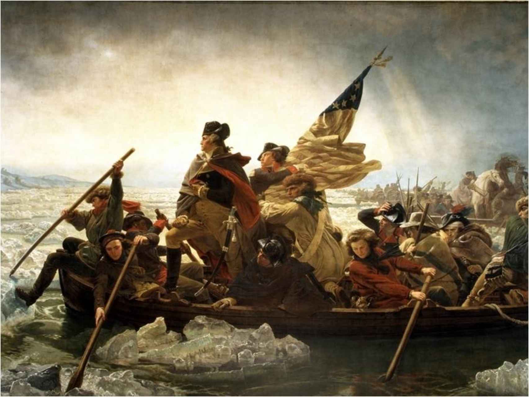 Washington cruzando el río Delaware, del pintor Emmanuel Leutze.