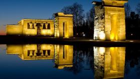 Anochecer bucólico en el Templo de Debod.