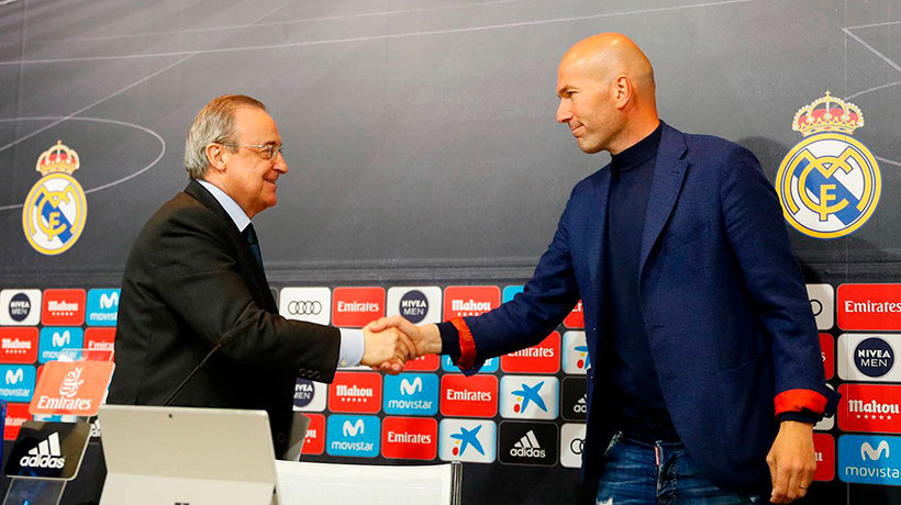 Florentino Pérez y Zinedine Zidane