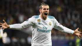 Gareth Bale celebrando su gol al Liverpool. Foto: Twitter (@ChampionsLeague)