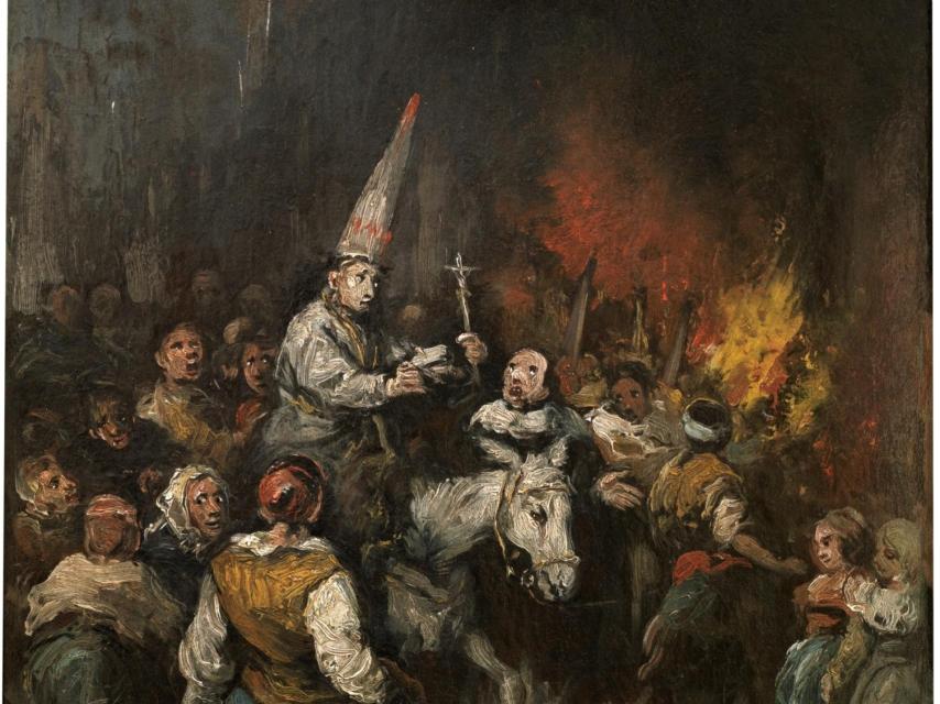 Condenado por la Inquisición, una obra de Eugenio Lucas.