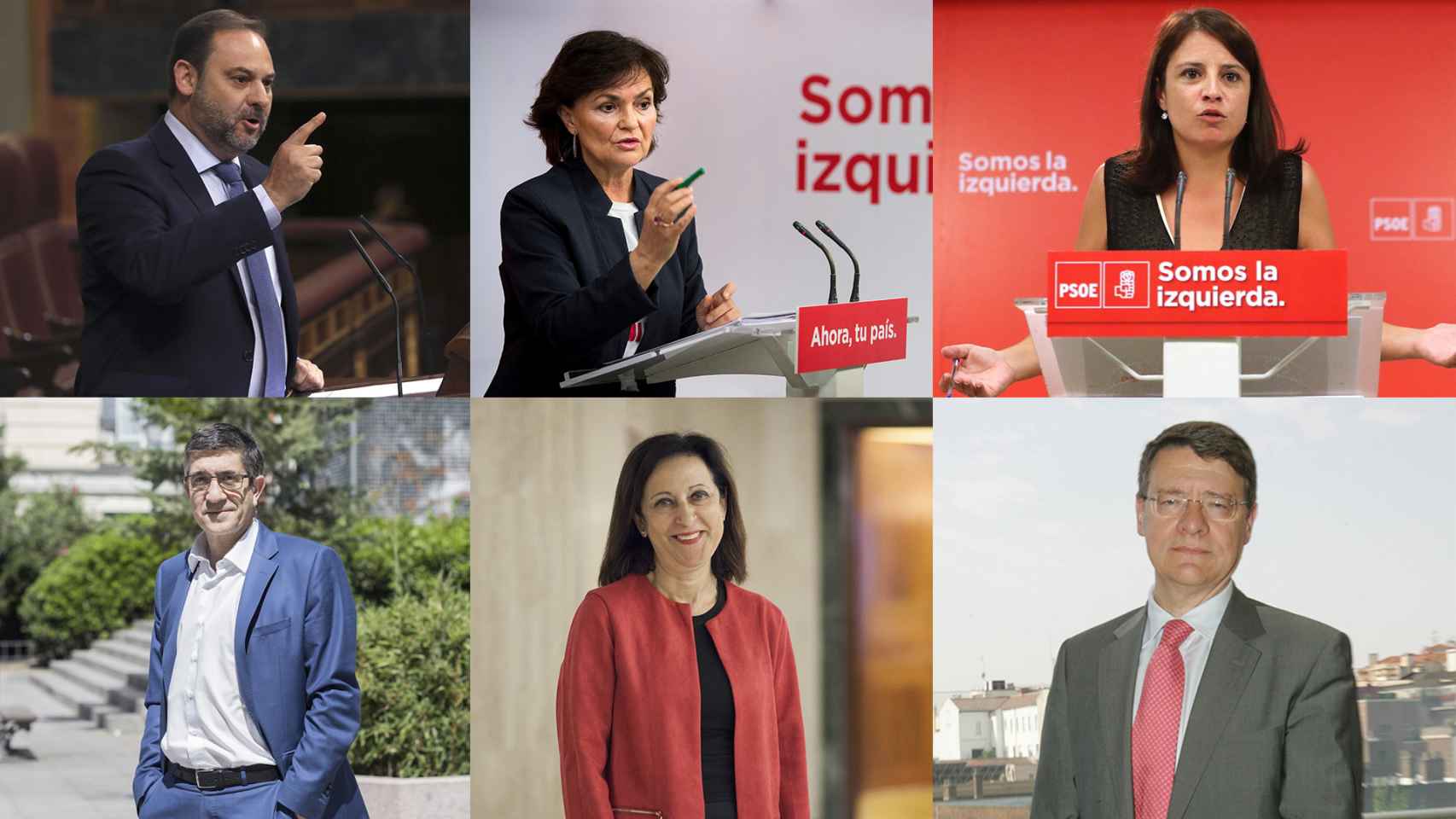 Algunos de los favoritos en las quinielas para el nuevo Gobierno socialista.