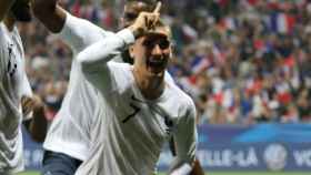 Griezmann celebra su gol con la selección francesa. Foto: Twitter (@equipedefrance).