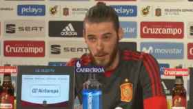 De Gea, en la rueda de prensa de la Selección Española