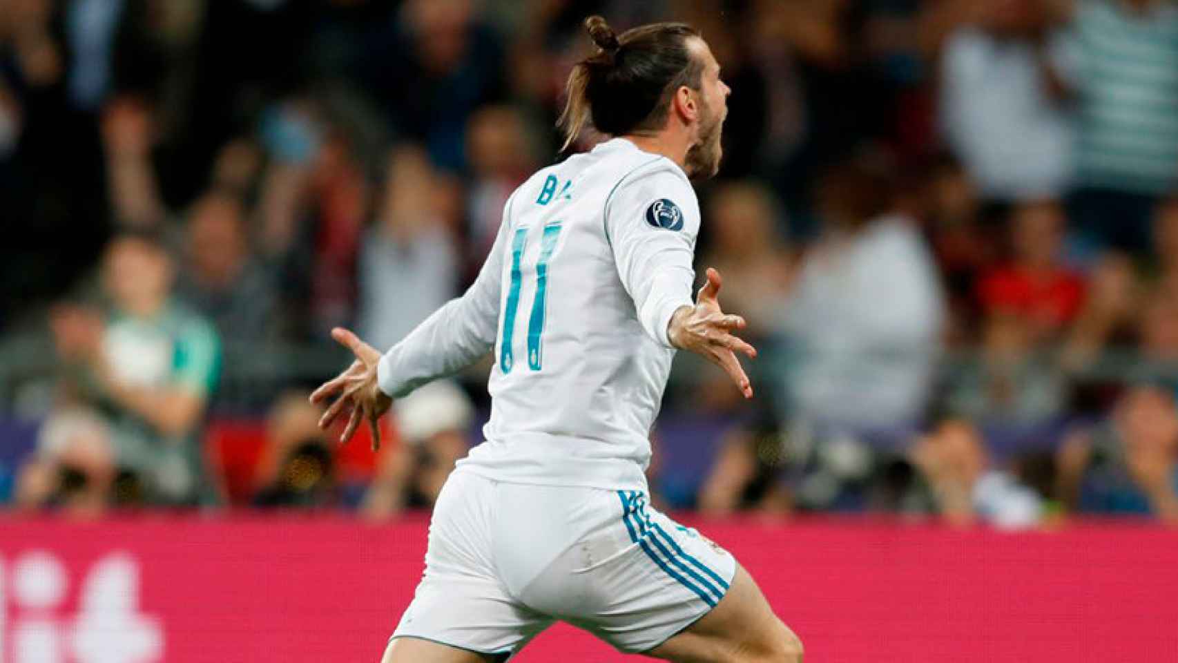 Gareth Bale, celebrando su gol de chilena