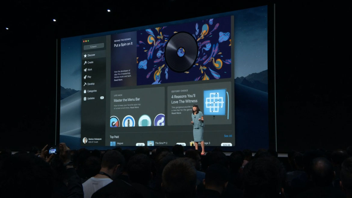 nuevo diseño apple app mac store macos mojave