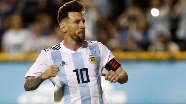 Leo Messi, durante un partido con Argentina.