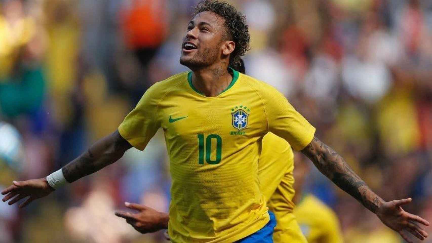 Neymar celebra un gol con Brasil. Foto Instagram (@neymarjr)