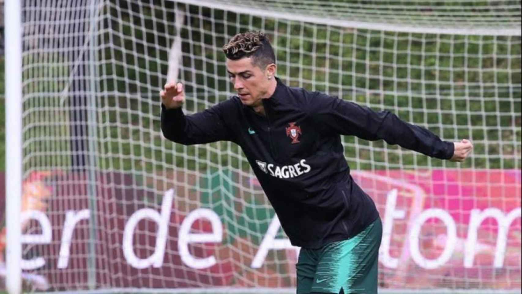 Cristiano entrena con Portugal. Foto. Instagram (@cristiano)