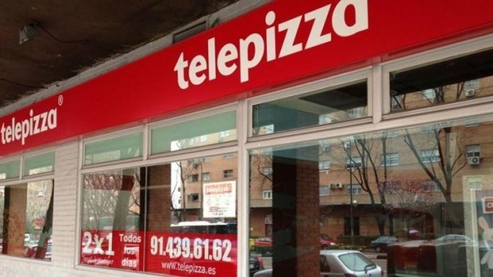 Fachada de un local de Telepizza, en una imagen de archivo.