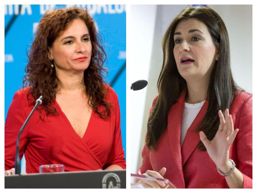 La ministra de Hacienda, María Jesús Montero, y la de Sanidad, Carmen Montón.