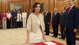 La ministra de Industria, Comercio y Turismo, María Reyes Maroto, al jurar su cargo