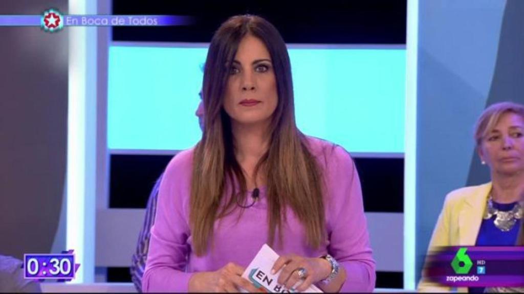 Alicia Senovilla durante su programa en Telemadrid.