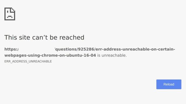 error web google chrome