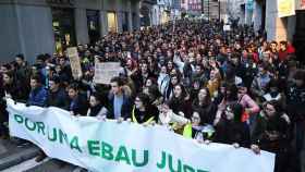 Estudiantes de Valladolid el pasado mayo pidiendo una EBAU única para todo el territorio nacional.