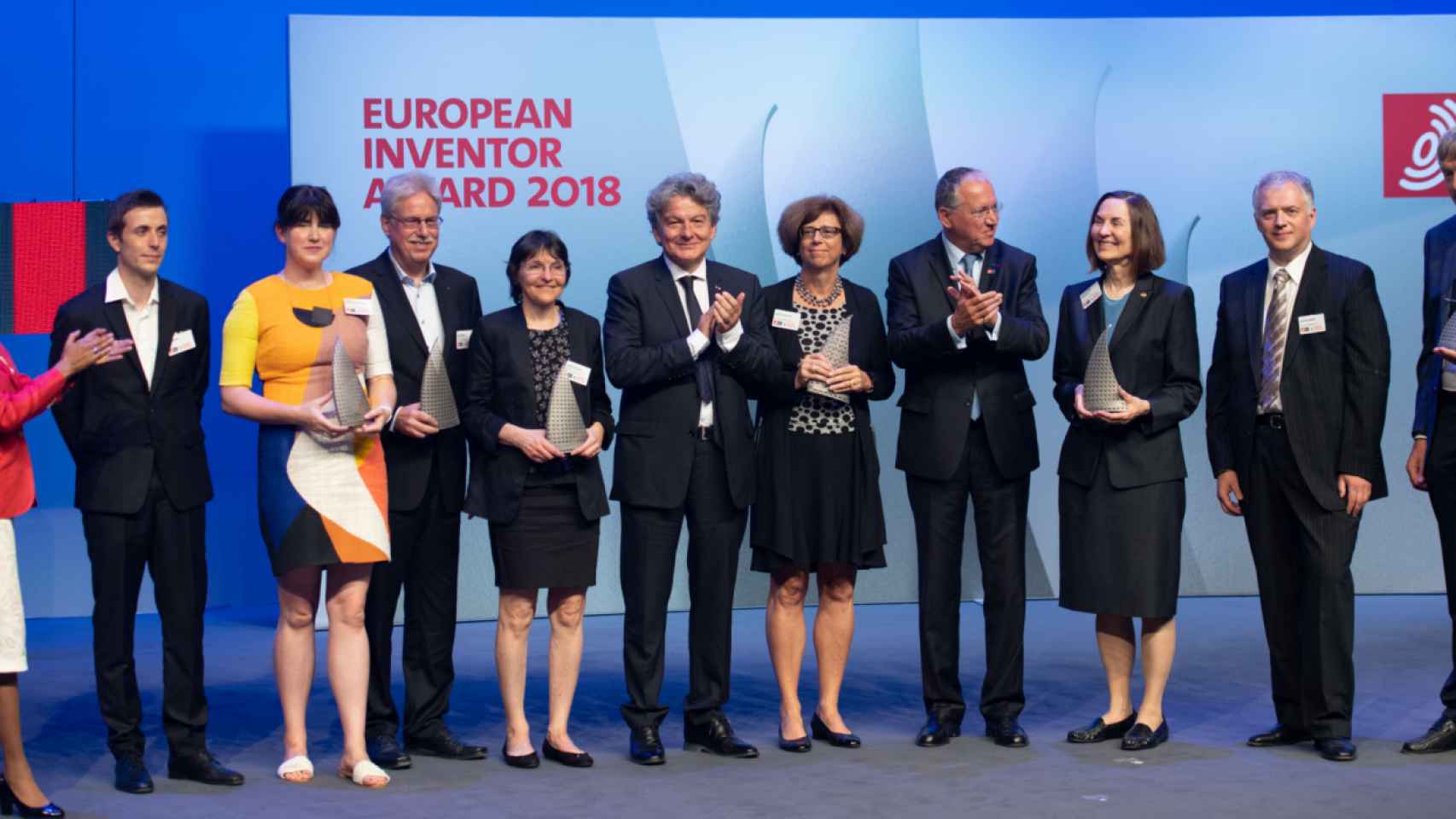 Los ganadores del Premio Inventor del Año otorgado por la Oficina Europea de Patentes.