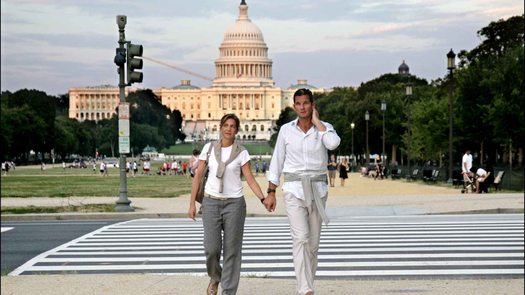Cristina e Iñaki paseando por Washington.